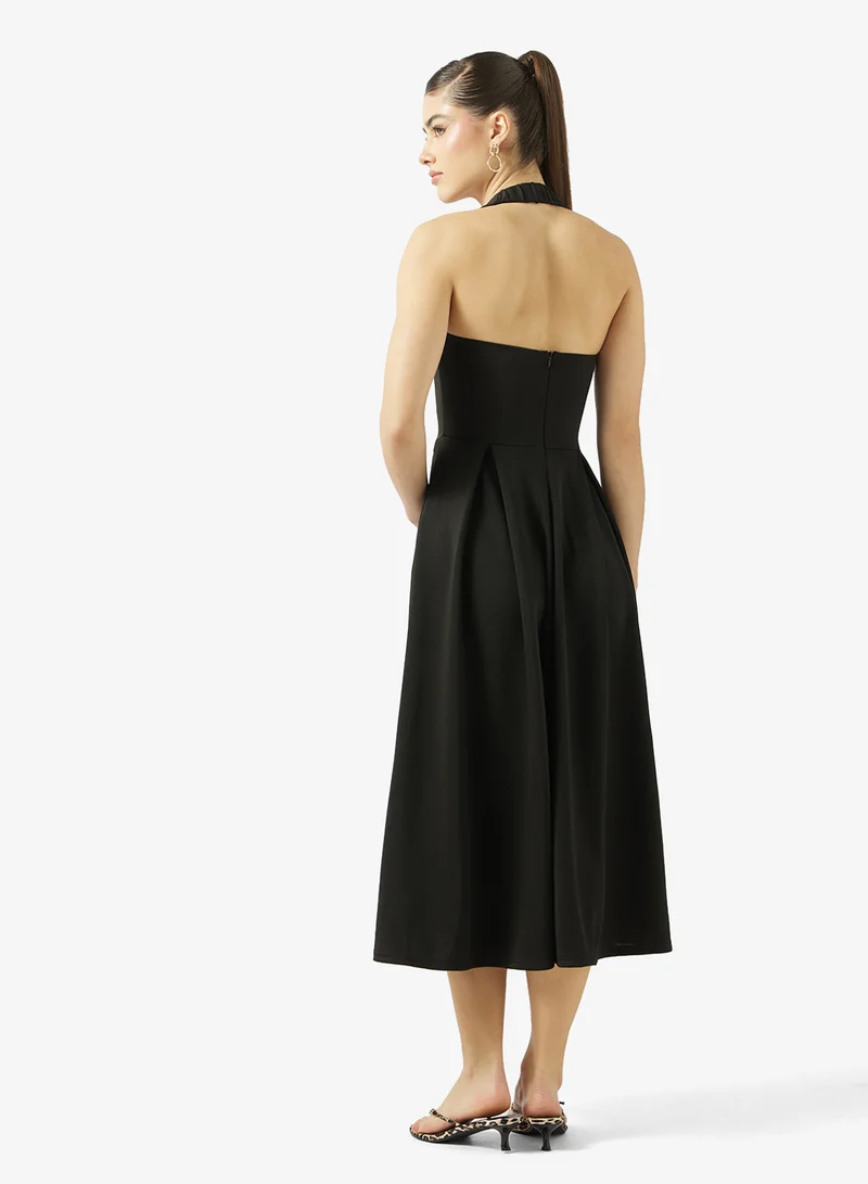 Ginger Halter Neck Princess Cut Sun Dress